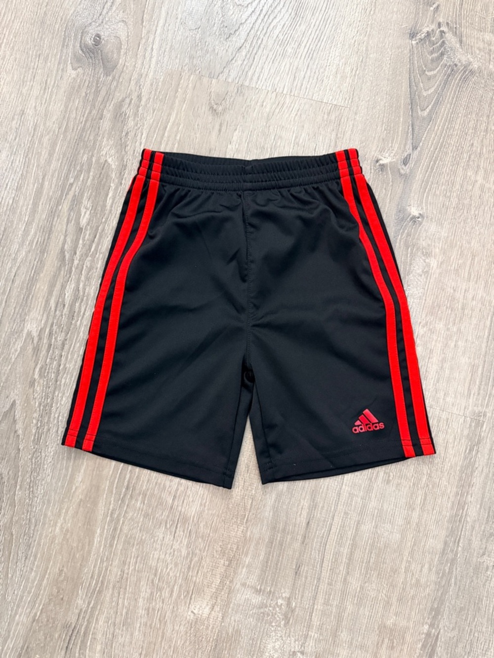 adidas Black Shorts with Red Size 6